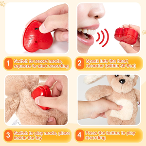 Ghi Puppy Đồ Chơi Sang Trọng Với Nhịp Tim Âm Thanh Mềm Nhồi Chó Với Máy Ghi Âm Cá Nhân Đồ Chơi Sang Trọng Cho Trẻ Em - Product Image 5