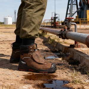 <span class=keywords><strong>Scarpe</strong></span> <span class=keywords><strong>Antinfortunistiche</strong></span> in Vera Pelle con Fodera in Rete, Punta Composita, Suola Intermedia, Resistenti agli Odori, Stivali Alti <span class=keywords><strong>per</strong></span> Uso in Fabbrica Primavera/Inverno - Product Image 5
