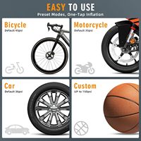 Pompe à vélo électrique portable numérique 150 PSI pour pneus, compatible valves Presta et Schrader – Stock USA