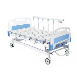 Lit médical manuel avec tête et pied de lit réglables en hauteur en ABS pour usage hospitalier - Product Image 2