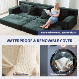 Paket vakum <span class=keywords><strong>Sofa</strong></span> busa pembagi Modular spons dikompresi tempat tidur <span class=keywords><strong>Sofa</strong></span> korduroi lipat kustom pabrik - Product Image 5