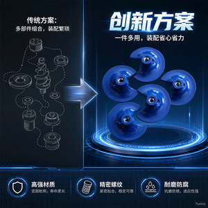 Zinc Alloy Die <b>Casting</b> Machined Parts Blue <b>Powder</b> Coated Industrial Equipment Accessories - Product Image 5