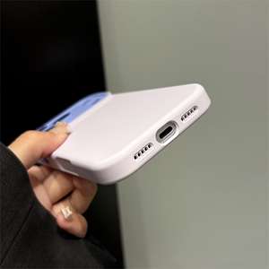 Funda para iPhone 17 Pro Max, de silicona líquida, con bloques de color, cobertura total, a prueba de golpes - Product Image 5