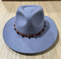 NL117 Einzigartiger Woll-Fedora-Hut im Ethno-Stil mit breiter Krempe, warm für den Winter, neues Design