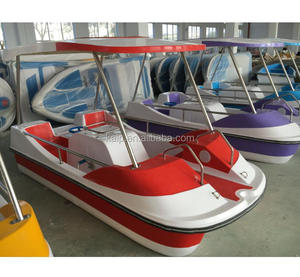 Klasik 4 koltuk pedallı bot fiberglas tekne gövde MDF çerçeve ayak kürek hiçbir güç çevre dostu su gezisi kira satmak tüm sıcak satış - Product Image 1