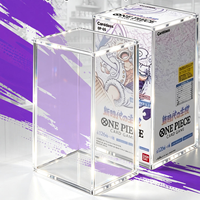 Boîte de protection acrylique personnalisée pour One Piece Booster Box avec couvercle magnétique, protection UV, étui transparent pour ETB SPC TCG