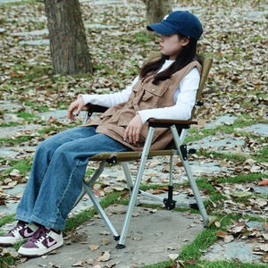 เก้าอี้ดราก้อนสไปน์เก้าอี้ตั้งแคมป์กลางแจ้งอลูมิเนียมอัลลอยด์เก้าอี้พับพนักพิงเก้าอี้สวนแบบพกพา 59x63x83 ซม - Product Image 3