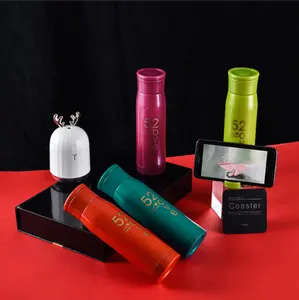 Outside Plastic Inside Glass Material Water Bottle With Phone Holder