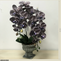 Kit de construction de mini-bonsaï en forme de fleur d'orchidée, plante artificielle en pot, briques décoratives, cadeaux pour la décoration