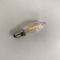 Bombilla LED de Filamento de Repuesto para Navidad, 0.2W, E10, 23V 34V, Bombilla de Luz de Vela Miniatura, Bombilla LED de Vidrio Rayado C6 para Lámpara de Puente