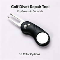 Outil de réparation de divots de golf en alliage d'aluminium magnétique, léger, durable et écologique, marqueur de balle, fabricant OEM, fourche de golf personnalisée