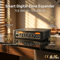 Rak Distribusi Audio Tianlai TCE-850 Digital Zone Expander dengan Dua Port Jaringan untuk Sistem PA Cerdas Grosir