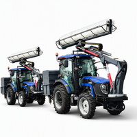 Camion de nettoyage de panneaux photovoltaïques, véhicule de nettoyage de panneaux solaires avec buses haute pression, type tracteur 4x4, véhicule de nettoyage photovoltaïque solaire