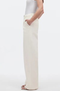Nueva moda de alta calidad Casual Cowboy <span class=keywords><strong>Cargo</strong></span> pantalones blancos de cintura alta pantalones vaqueros sueltos para mujeres - Product Image 4