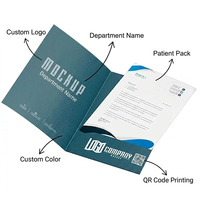Carpeta de Presentación Médica Personalizada con Bolsillo para Documentos Clínicos, Paquetes de Información para Pacientes y Folletos de Salud
