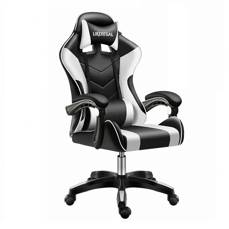 Lujoso y moderno masaje de oficina ordenador Gamer reclinable sofá de carreras silla para juegos