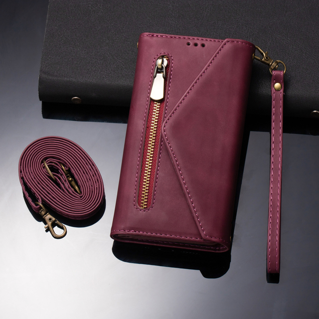 Best Quality for Xiaomi Redmi Note 11 Cases With Zipper Card Slots Female Phone Bags for Xiaomi Redmi Note 11 11T Pro Poco