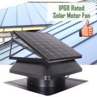 Ventilador Axial Solar para Techo de 50W 14'' Híbrido DC/AC de 24V para Exteriores, Control Remoto por Aplicación, Alta Velocidad, 5 Años de Garantía, Ventilación Industrial para Extracción de Calor