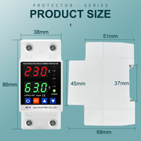 JIUJI JJVPD1-80F 6kVA 2P 40A 63A 80A AC220V/DC 85-300V 50 60Hz Rail DIN Monophasé Cuivre Affichage LED Personnalisable Réglable