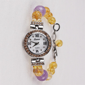 Bracciale Fortune Stone Duobao in Cristallo, Orologio <span class=keywords><strong>da</strong></span> Donna di Lusso Leggero con Diamanti Incastonati e Quadrante a Fritillaria - Product Image 6