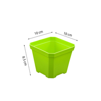 Macetas Cuadradas de 10 cm para Plántulas, Vasos de Plástico para Semilleros, Contenedores para Plantas y Flores, Macetas para Cultivo en Jardín