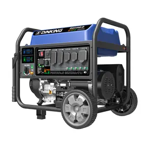 Dinking DK5500-D 5000w Single Phase Open Frame Gasoline Generator 5kw With Handles and Wheels for Camping