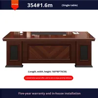 Bureau de direction moderne simple, nouveau style chinois, bord droit, bureau d'ordinateur pour patron, bureaux de direction