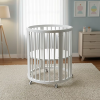 Ensemble de lit pour enfants 4-en-1 avec logo personnalisé, lit bébé en bois massif pour enfants, pour hôtel, chambre, hôpital, école