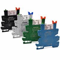 Module de relais à interface mince 6A 24V - Relais SPDT à montage sur rail DIN avec indicateur LED et circuit de protection pour contrôle PLC