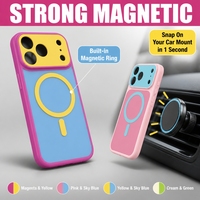 Coque de téléphone magnétique en acrylique de luxe, couleurs bonbons, finition mate douce, boîte en papier de luxe, couleurs dopamine pour iPhone 18 Pro Max Edge