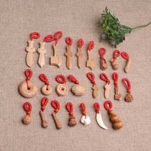 Broches en bois de pêche avec cordon rouge, mini-broches DIY, accessoires pour bébés, cadeau, décoration intérieure, bijoux pour enfants, origine Shandong - Product Image 1