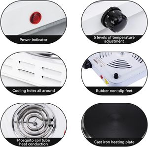 Placa Calefactora Eléctrica Doble de Alta Calidad, 2 Placas, 1500W/1000W, Mini Estufa Eléctrica, Horno de Cocción Doble, Estufa Eléctrica Infrarroja de Última Generación - Product Image 3