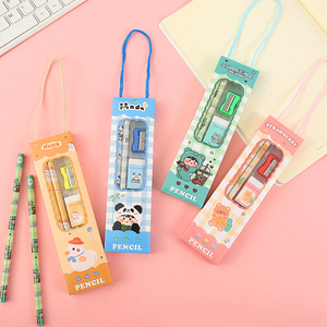 Hot 5 pièces étudiants dessin animé papeterie ensemble Graduation <span class=keywords><strong>saison</strong></span> crayons prix cadeau promotionnel - Product Image 4