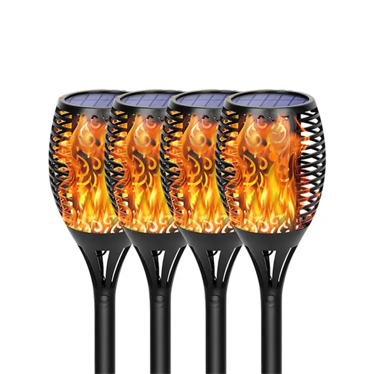 Penjualan Laris Lampu Taman LED Surya Flame Torch Nyala Api 96LED Tahan Air IP65 Menari Natal