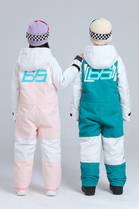 Nouveaux garçons et filles <span class=keywords><strong>combinaison</strong></span> <span class=keywords><strong>de</strong></span> <span class=keywords><strong>Ski</strong></span> hiver en plein air cyclisme <span class=keywords><strong>Ski</strong></span> coton costume imperméable noir et chaud ensemble pour enfants - Product Image 6