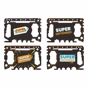 <span class=keywords><strong>Outil</strong></span> <span class=keywords><strong>multifonction</strong></span> en acier inoxydable pour carte de crédit avec gravure laser personnalisée, design moderne pour le camping en plein air - Product Image 3