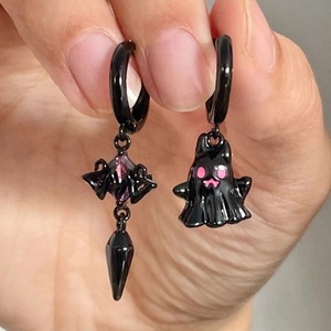 Cartoon Ghost Drop Earrings Zinc Alloy Asymmetrical Design Women's Fashion Earrings - Product Image 2