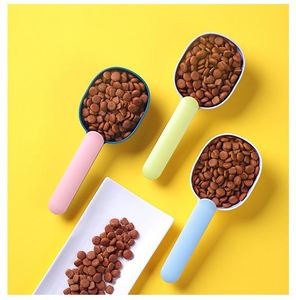 Fast Delivery Food-grade Plastic Measuring Cup Pet Food Feeding 1 Cup Spoon Long Handle with <b>Clip</b> for Dogs Cats - Product Image 3