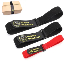 Adjustable releasable nylon cinch strap wrap with buckle hook and loop fastener cable ties with plastic buckle