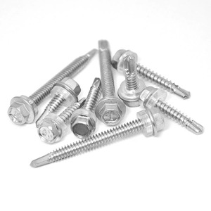 Tornillo Autorroscante de Fijación M4.2 M4.8 M5.5 M63 con Cabeza Hexagonal, Arandela y Cola de Golondrina, de Acero Inoxidable 410 para Aplicaciones en Piedra - Product Image 1