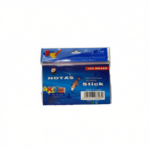 Mnj Notas Blocs-notes autocollants 76x101mm, amovibles, 100 feuilles, colorés, papeterie de bureau - Product Image 1