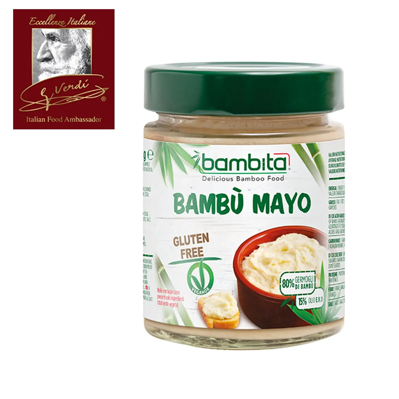 190 g Bamboo Mayo Spread canned vegetable Best Price Giuseppe Verdi Selection Sauce Made in Italy