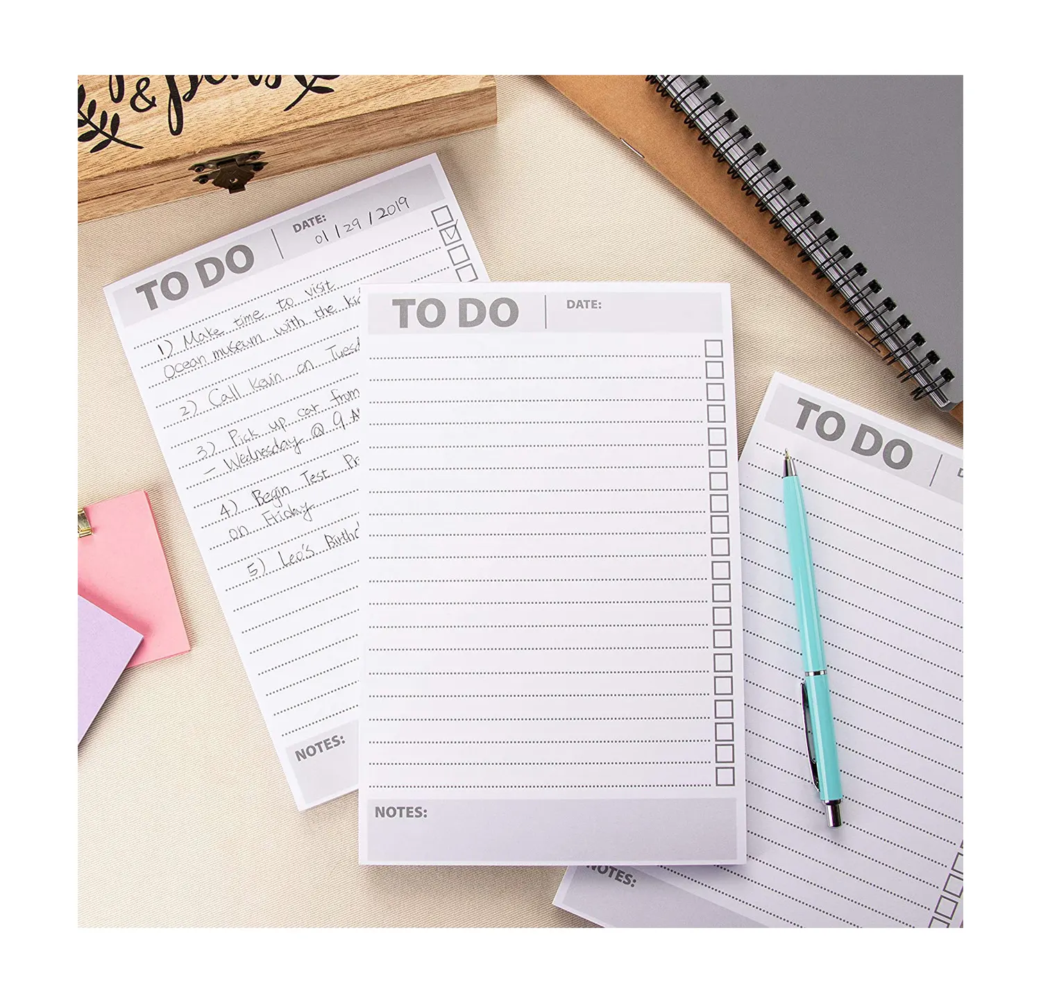 Memo Pad Daily Planner Notepad Custom Logo Check To Do List School Office Stationery