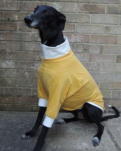 Qiqu animalerie produit en ligne pour chien vêtements vêtements vêtements lévrier <span class=keywords><strong>Lurcher</strong></span> coton Jersey manteau ocre à pois tenues chemise - Product Image 2