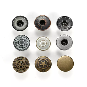 Bottoni a pressione per abbigliamento, bottoni personalizzati con logo, copribottoni per donna e uomo, bottoni a pressione in metallo per jeans, OEM ODM, classici con incisione a rilievo per jeans. - Product Image 4