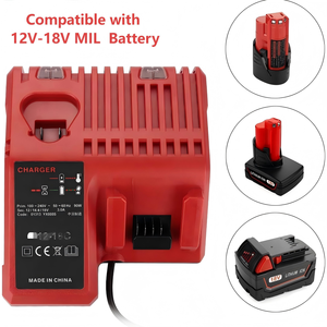<span class=keywords><strong>Chargeur</strong></span> double port de remplacement pour batteries au lithium MIL 12V/14.4V/<span class=keywords><strong>18V</strong></span>, sortie 3A, protection contre les surcharges, entrée universelle - Product Image 4