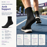 Chaussettes de sport avec soutien de la voûte plantaire pour la course à pied, pour acheteurs en gros de collections de course à pied, avec service de correspondance des couleurs