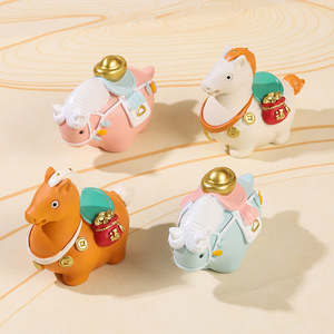 <b>Little</b> Fatty <b>Horse</b> Resin Figurine Chinese New Year Zodiac Souvenir Cultural Gift Set - Product Image 3