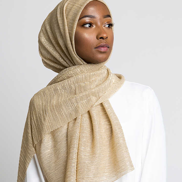 gold glitter hijab