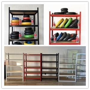 Modern Design <strong>No</strong>-<strong>Screw</strong> Kitchen <strong>Shelving</strong> in Black or White Stacking Racks &amp; Shelves - Product Image 3